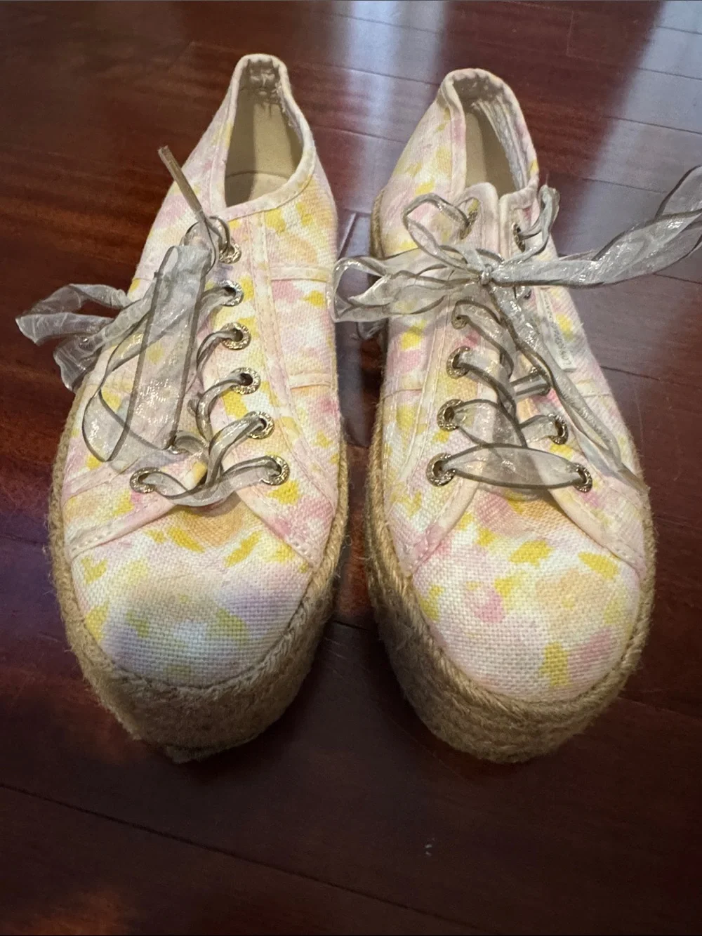 LoveShackFancy x Superga Canvas Espadrille Platform Sneakers 37/7